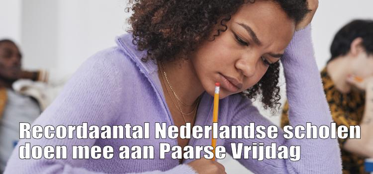 Recordaantal Nederlandse scholen doen mee aan Paarse Vrijdag