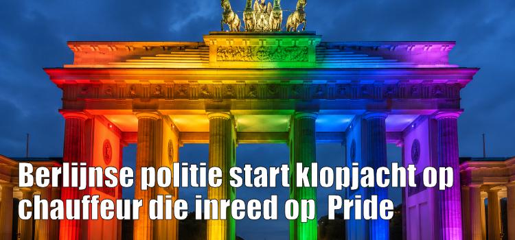 Berlijnse politie start klopjacht op chauffeur die inreed op  Pride